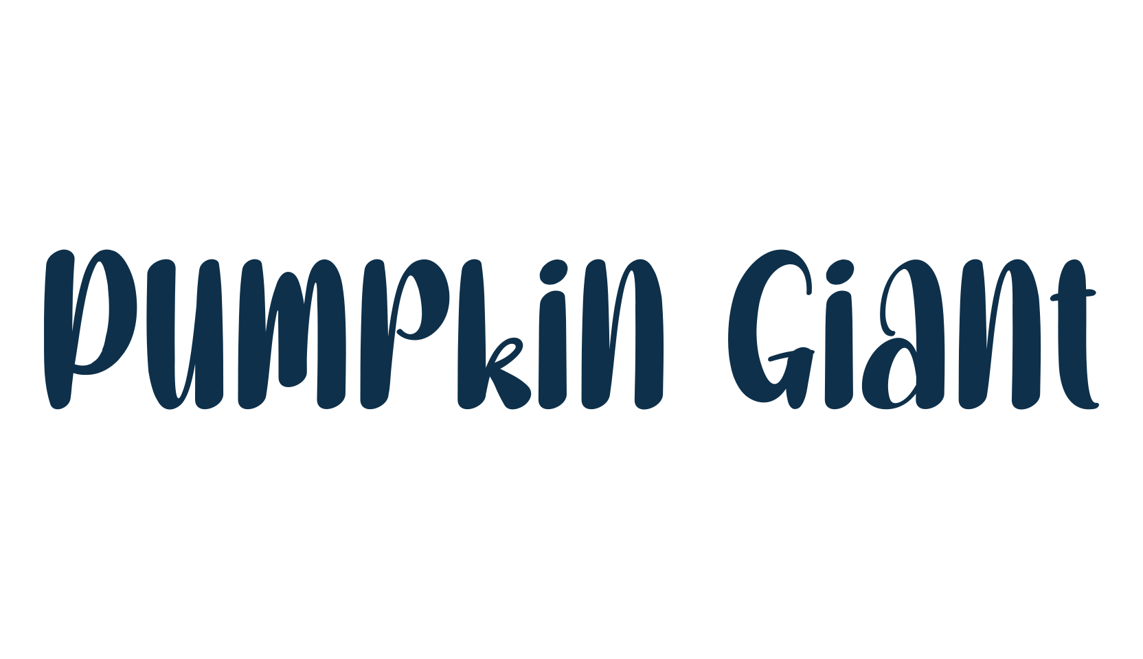 Pumpkin Giant, fancy various decorative script calligraphy font preview