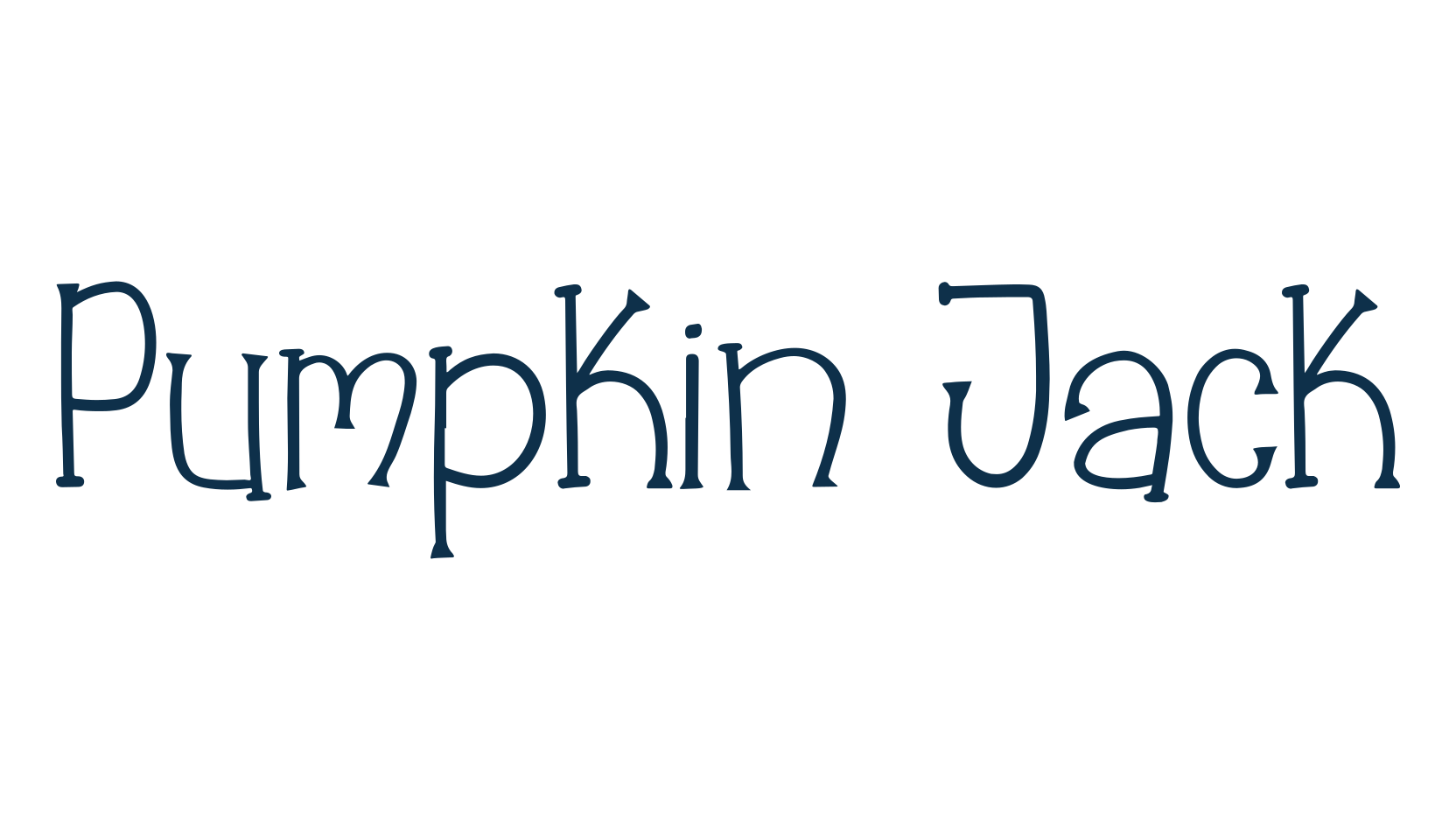 Pumpkin Jack, display market font preview