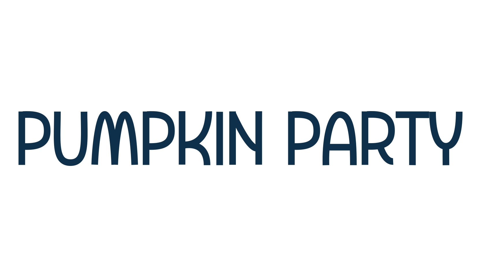 Pumpkin Party, various font preview