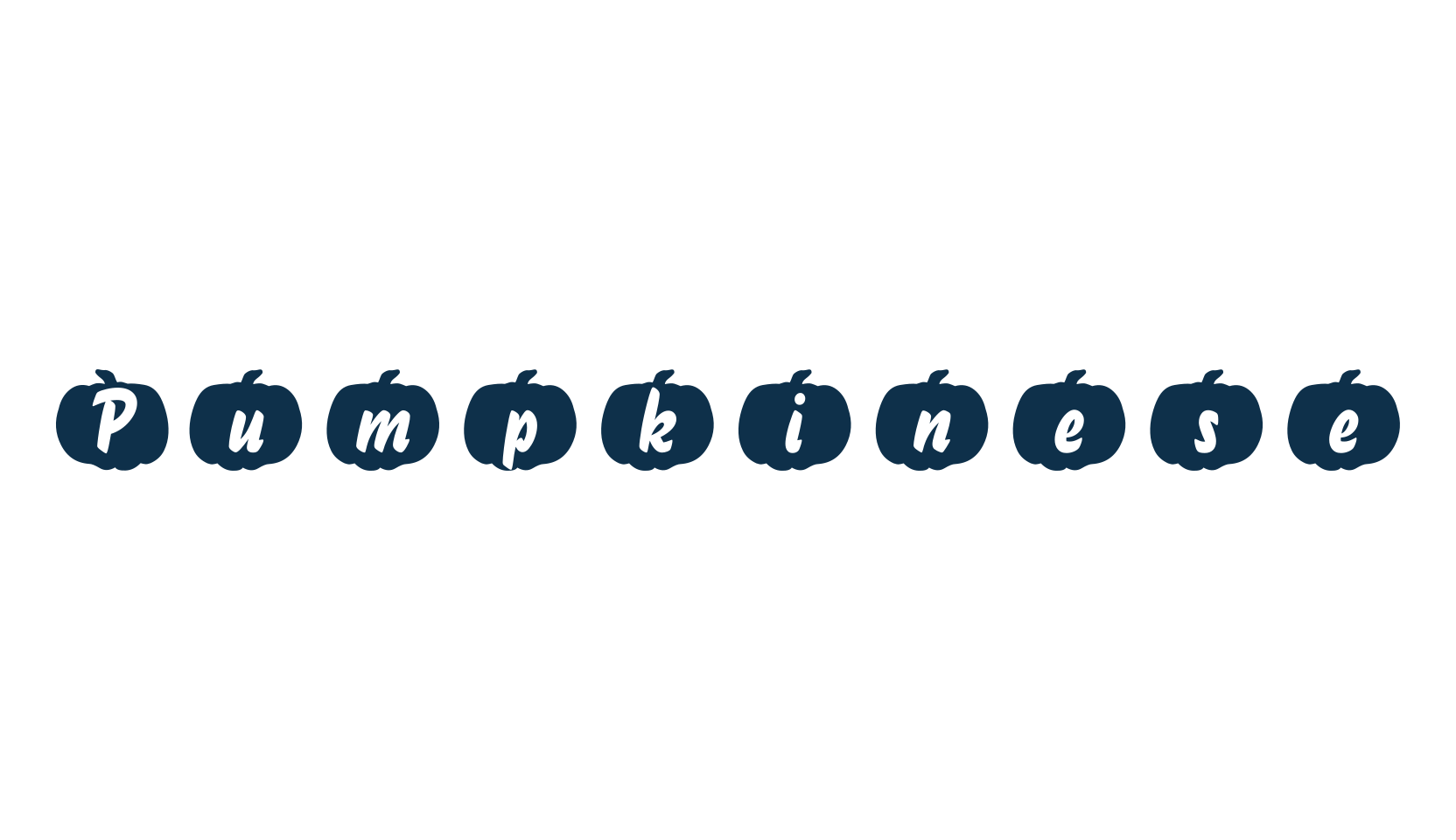 Pumpkinese, fancy decorative font preview