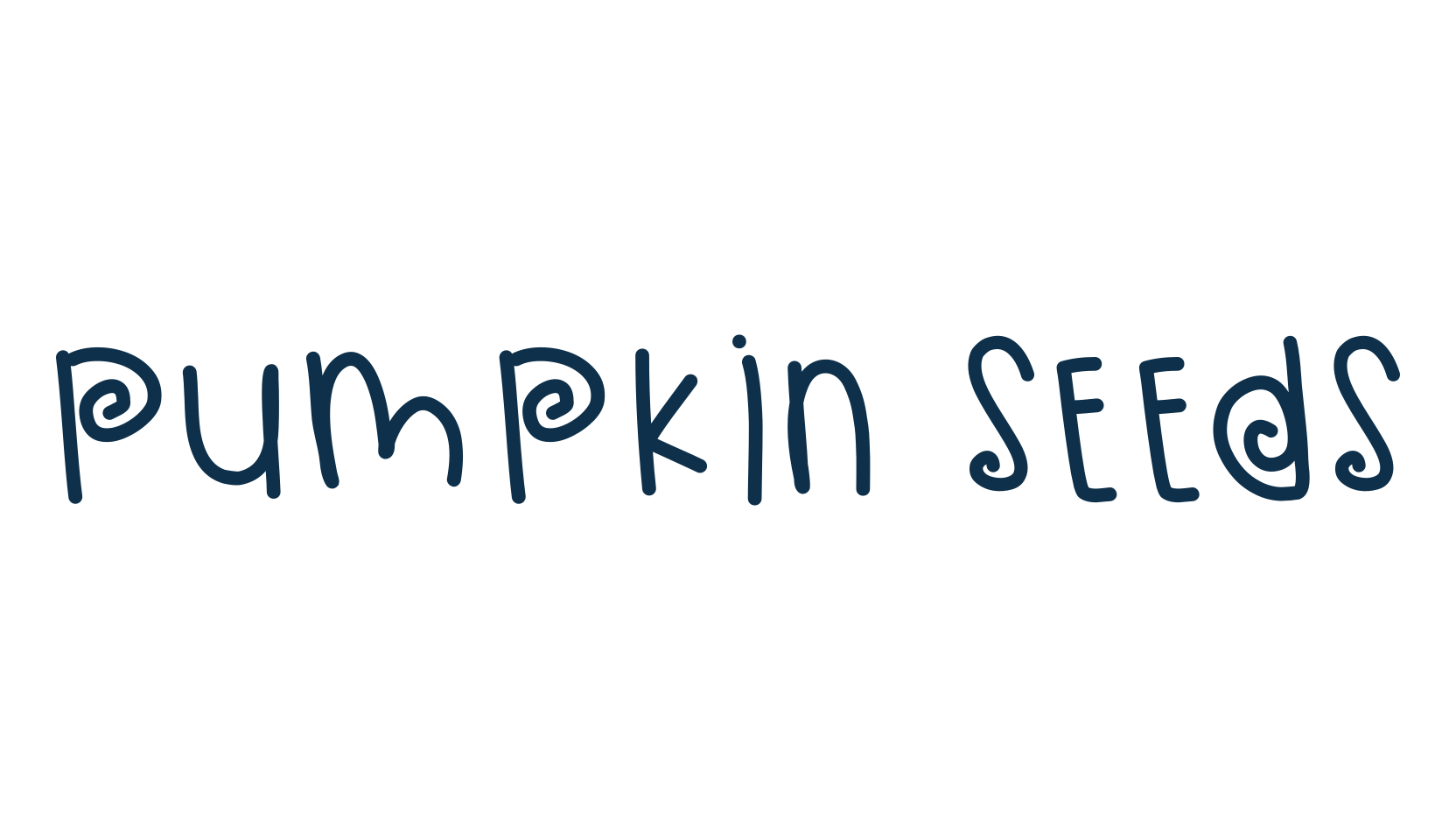 Pumpkin Seeds, handwriting font preview