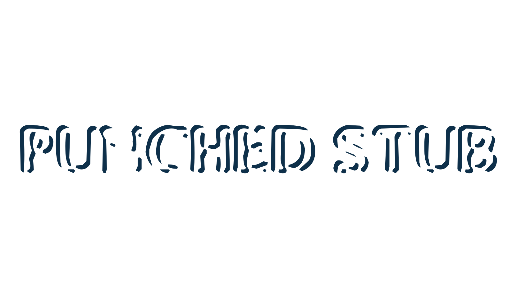 Punched Stub, eroded font preview