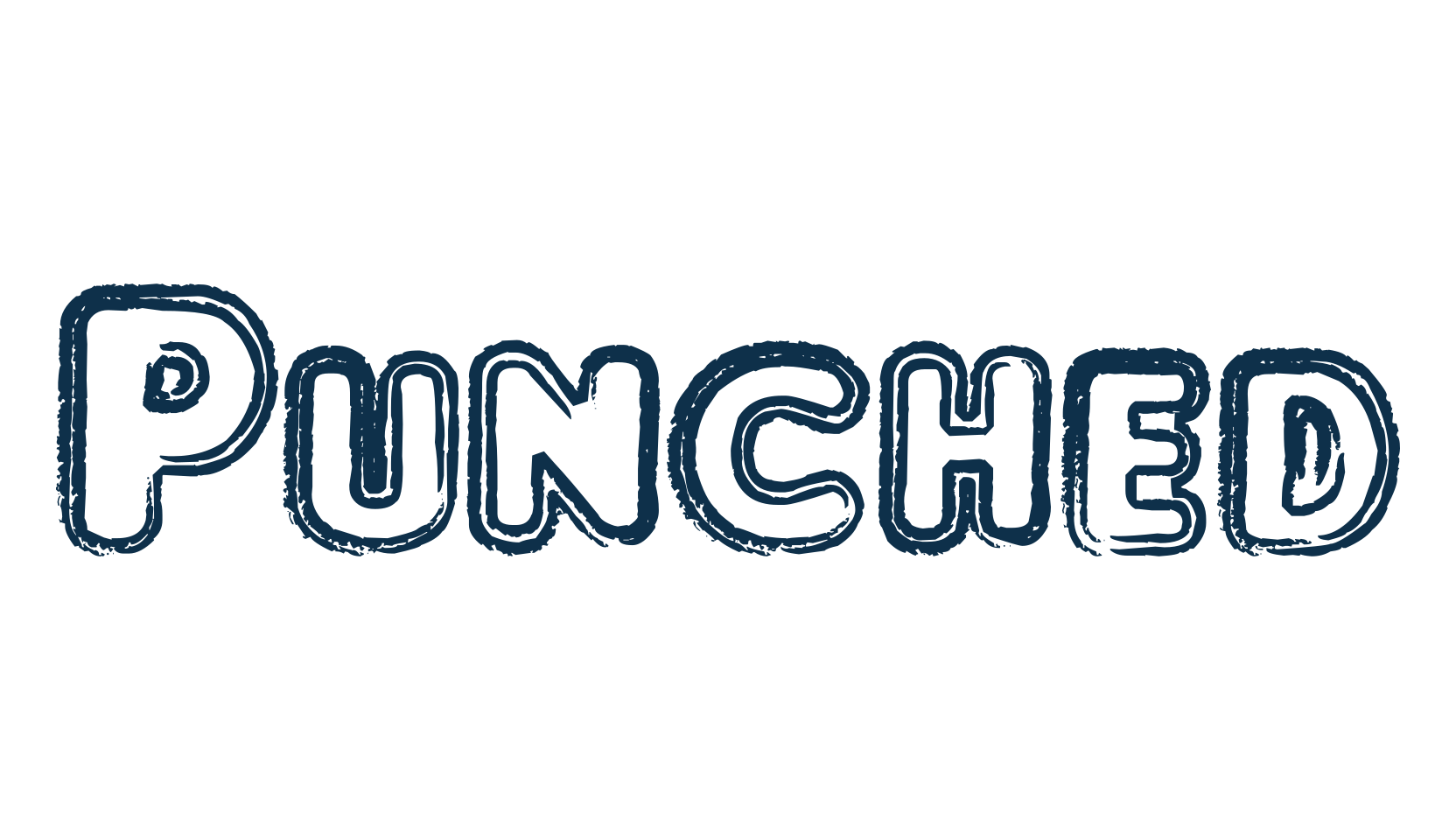 Punched, eroded font preview