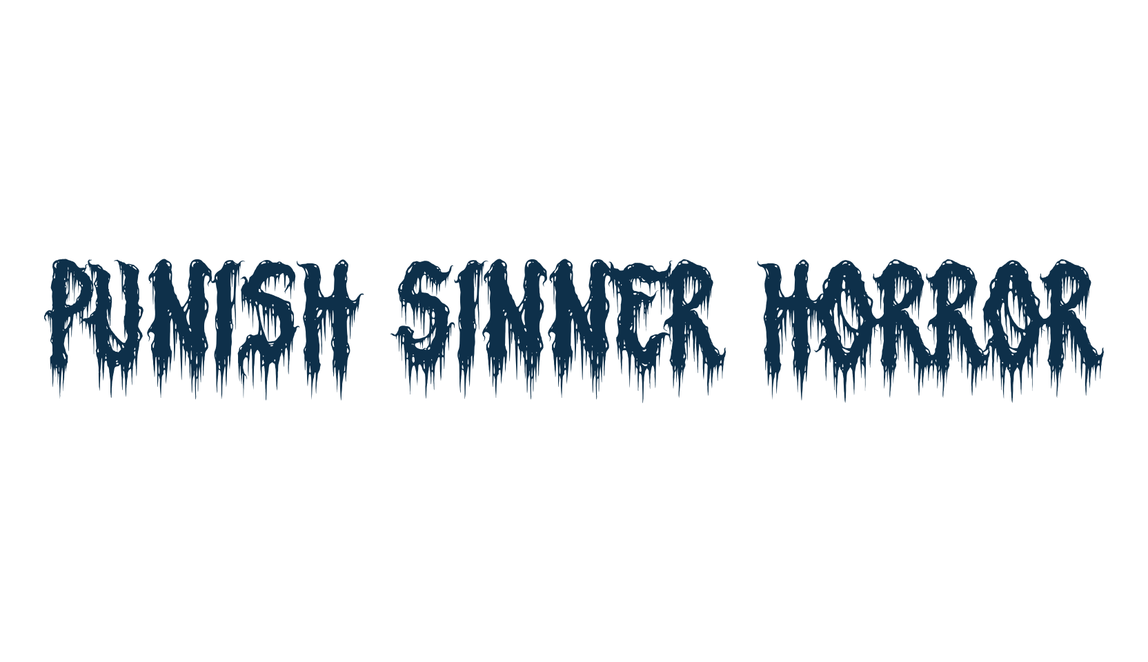 Punish Sinner Horror, holiday halloween fancy decorative horror font preview