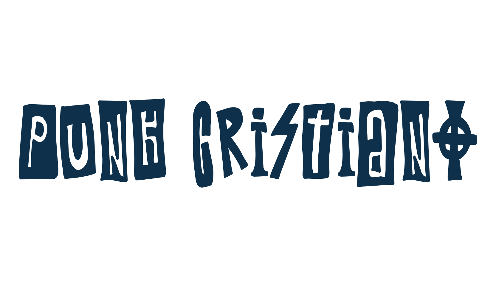 Punk Cristiano, fancy distorted decorative font preview