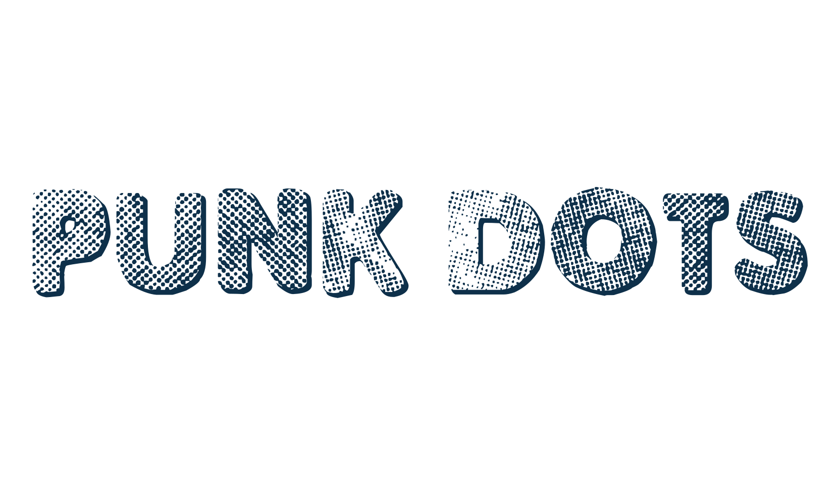 Punk Dots, fancy eroded decorative font preview