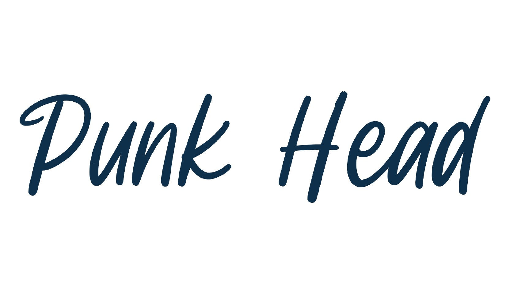 Punk Head, handwriting font preview