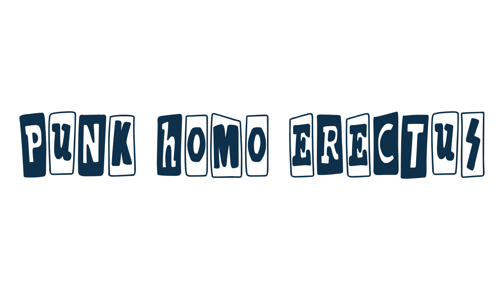 Punk Homo Erectus, fancy distorted decorative font preview