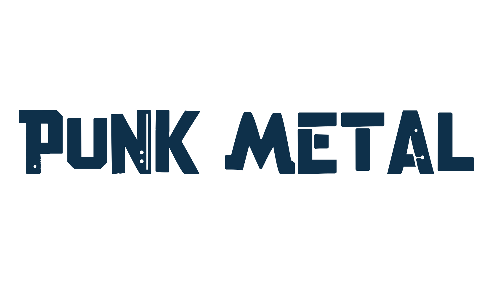 Punk Metal, fancy distorted decorative font preview