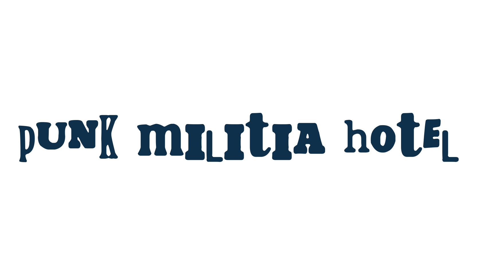 Punk Militia Hotel, distorted font preview
