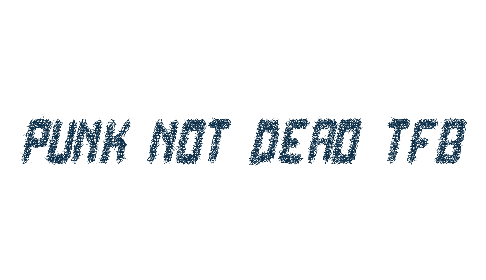 Punk Not Dead TFB, fancy various decorative font preview