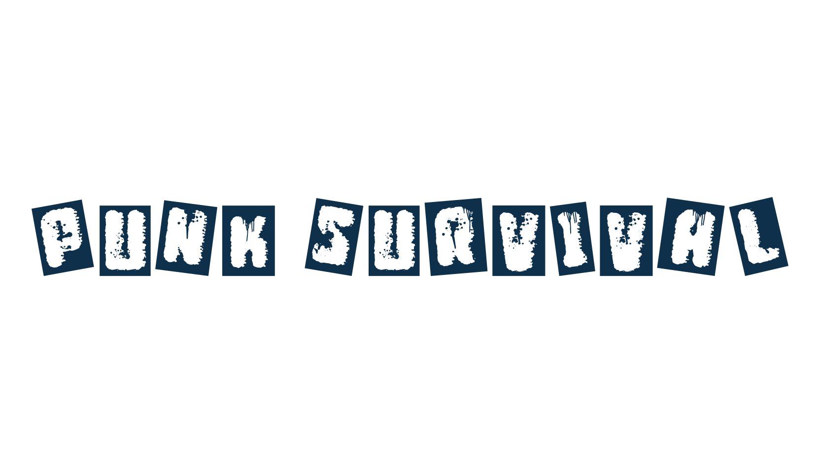 Punk Survival, destroy font preview