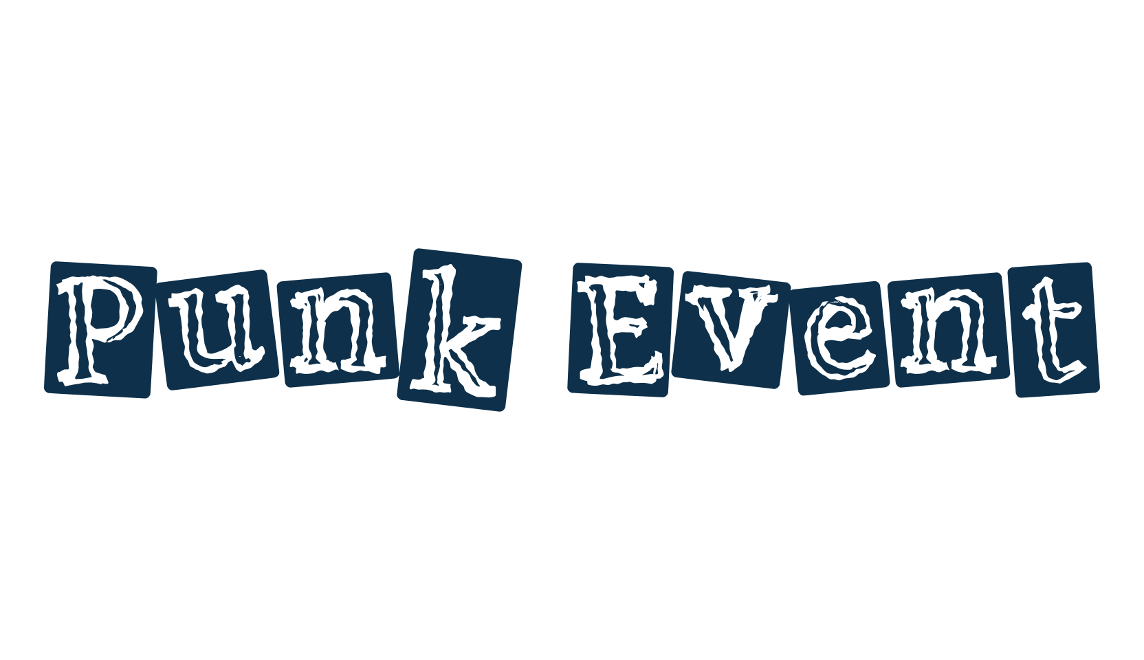 Punk Event, fancy distorted decorative font preview