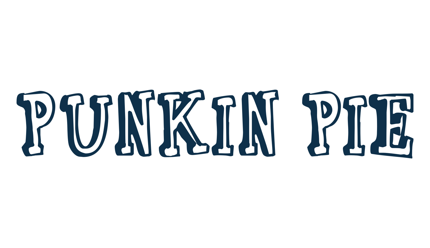 Punkin Pie, fancy decorative font preview