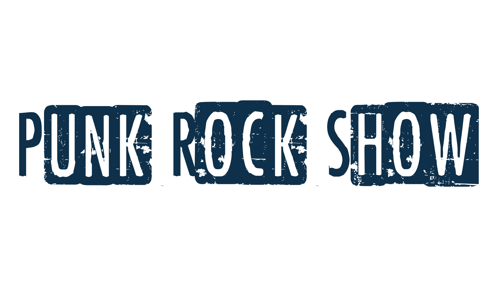 Punk Rock Show, eroded font preview