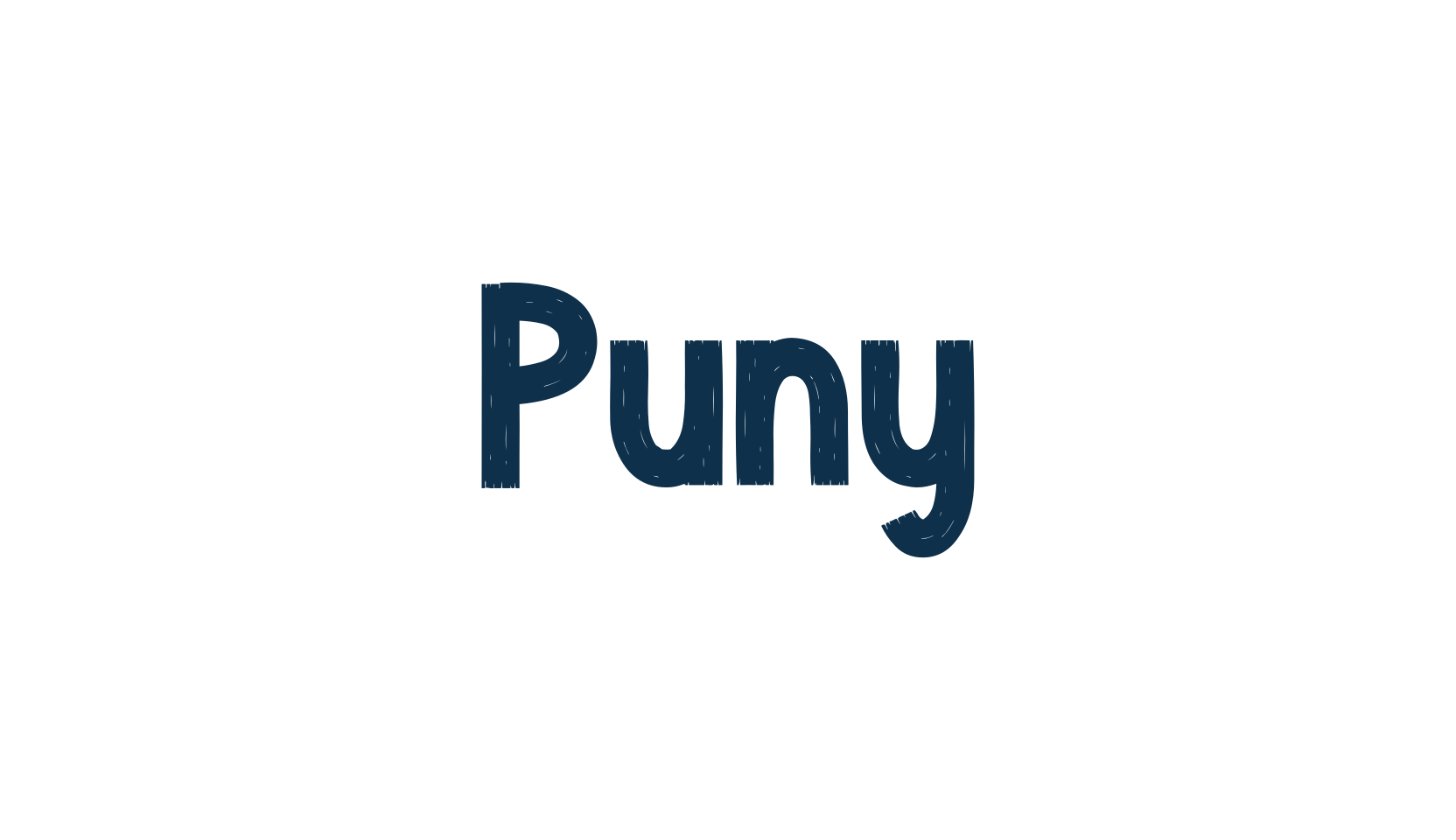 Puny, cartoon font preview