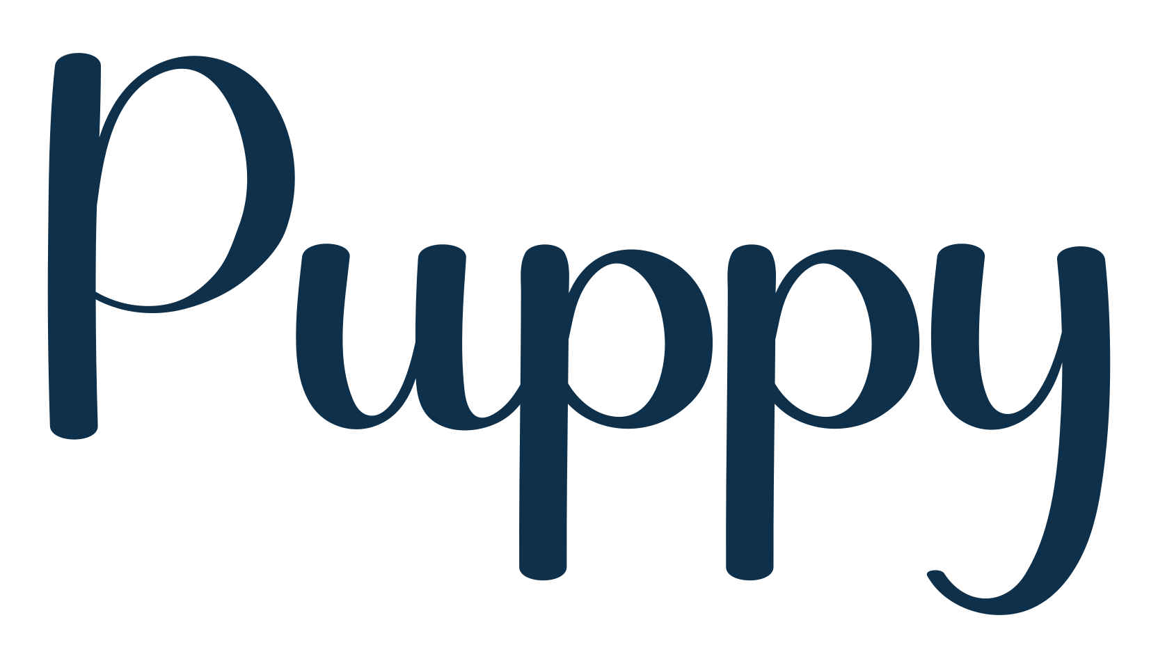 Puppy (puppy-2), fancy decorative font preview