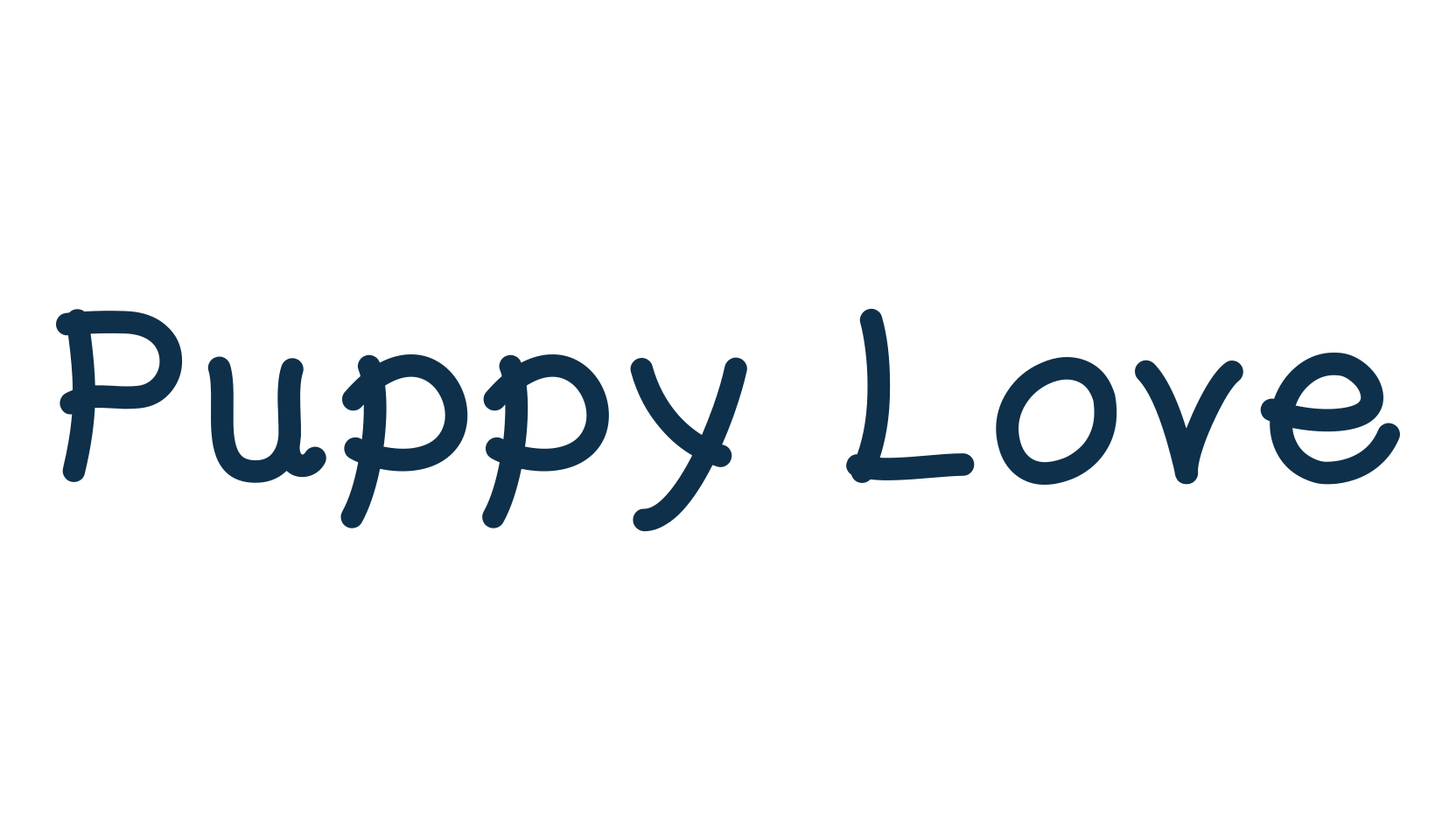 Puppy Love, script handwritten fancy decorative calligraphy font preview