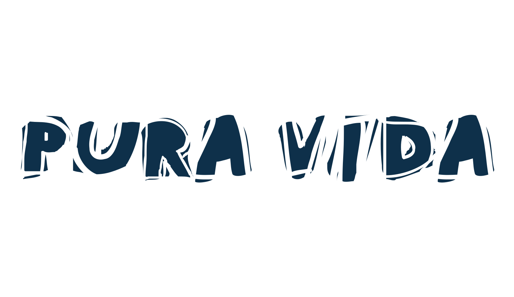 Pura Vida, distorted font preview