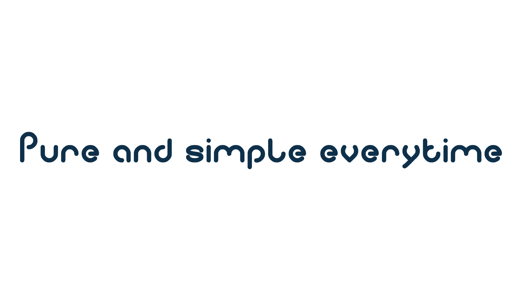 Pure and simple everytime, various font preview