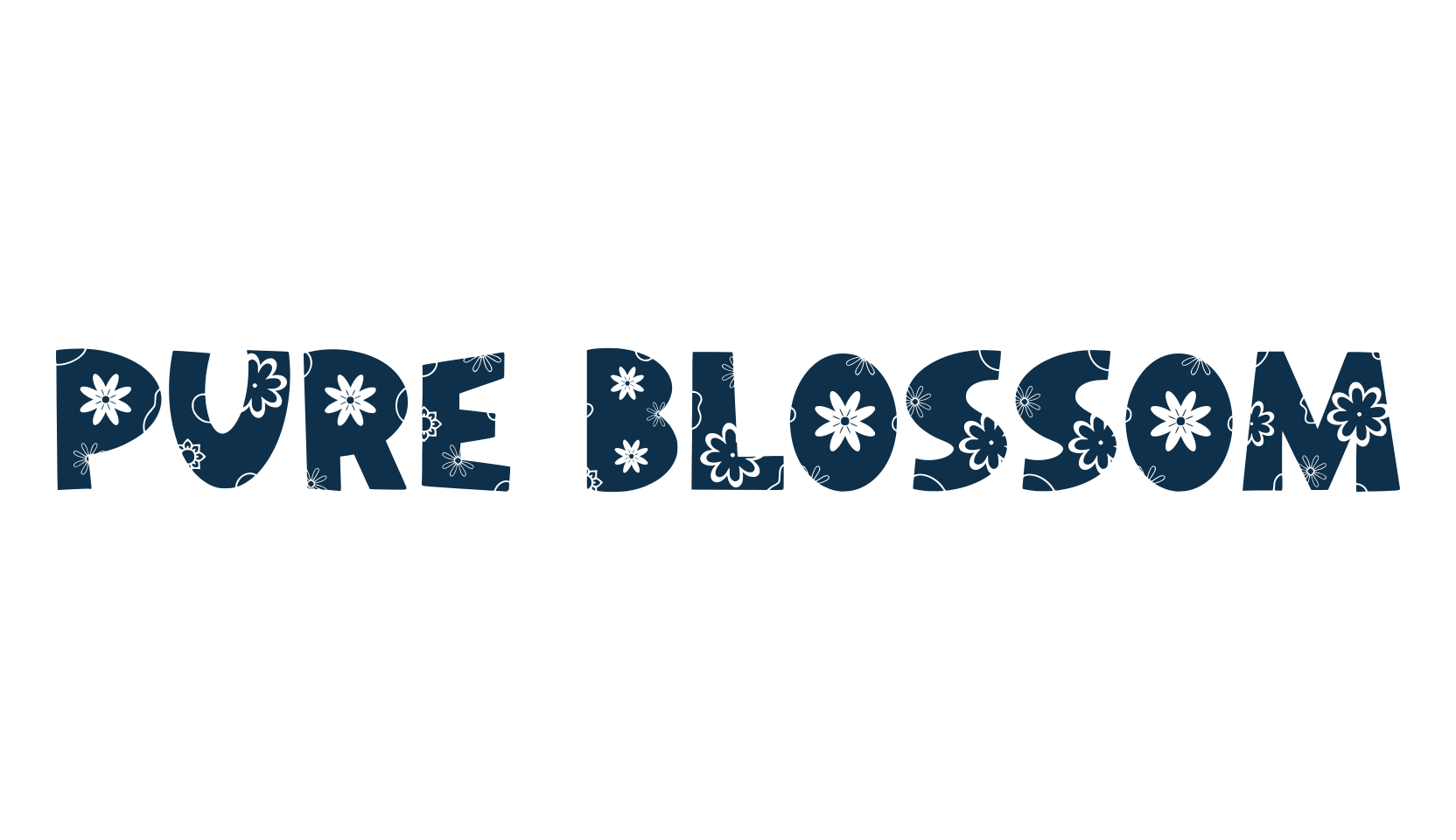 Pure Blossom, decorative font preview