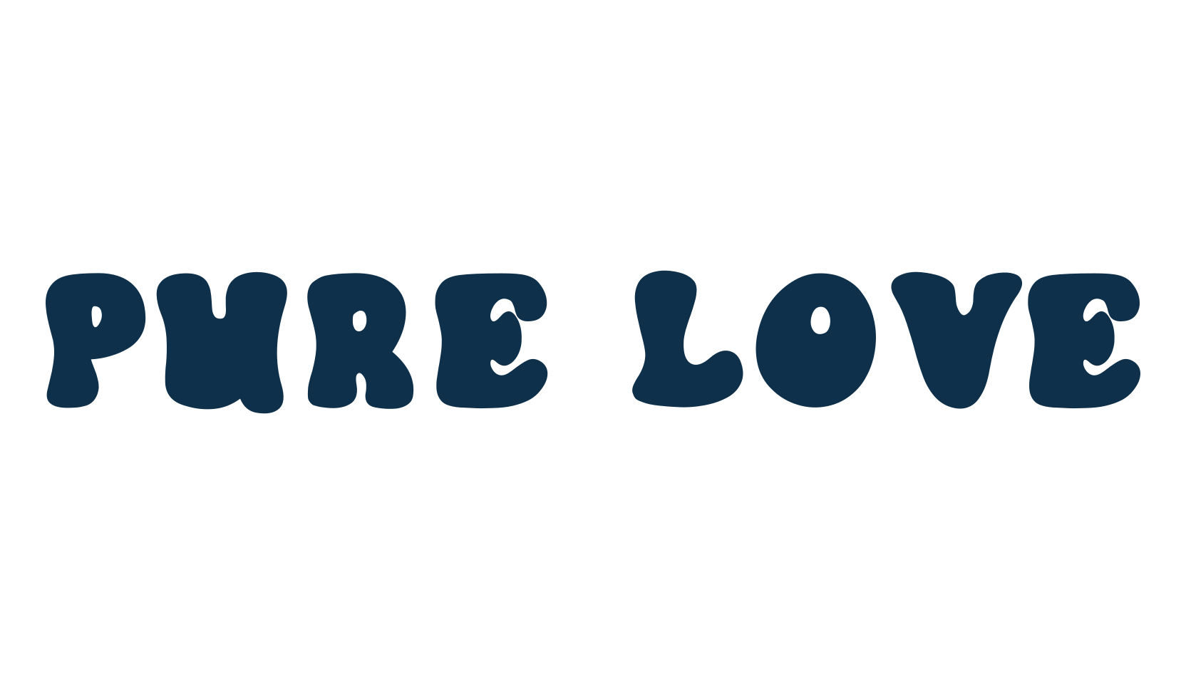 Pure Love, fancy groovy decorative font preview