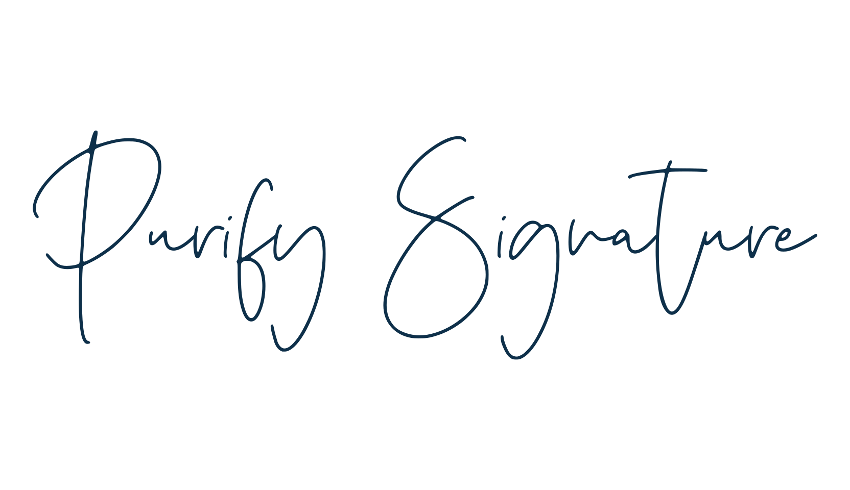 Purify Signature, script handwritten fancy decorative calligraphy font preview