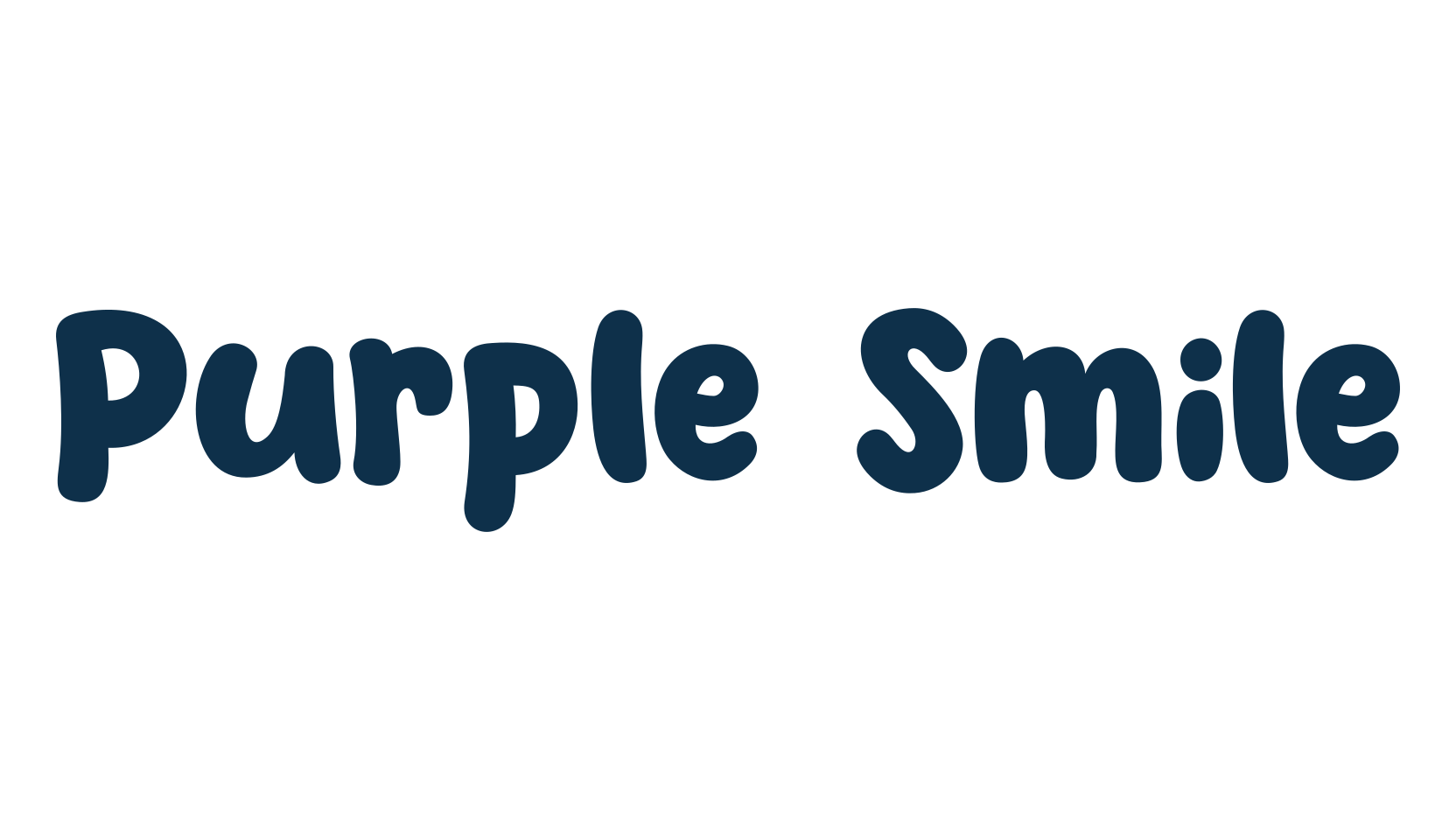 Purple Smile, cartoon font preview