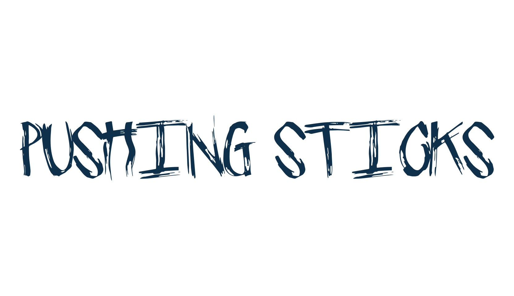 Pushing Sticks, script trash fancy decorative calligraphy font preview