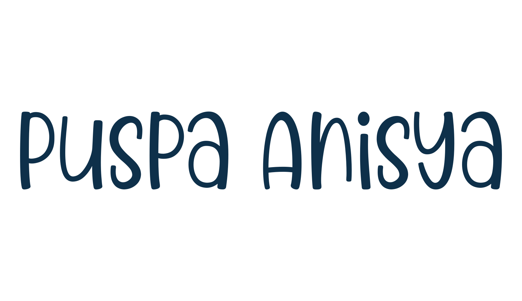 Puspa Anisya, fancy cartoon decorative font preview