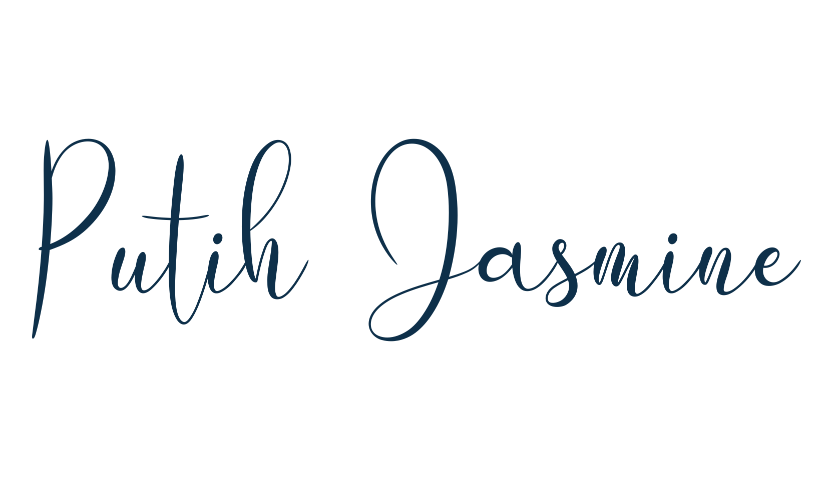 Putih Jasmine, script calligraphy fancy decorative font preview