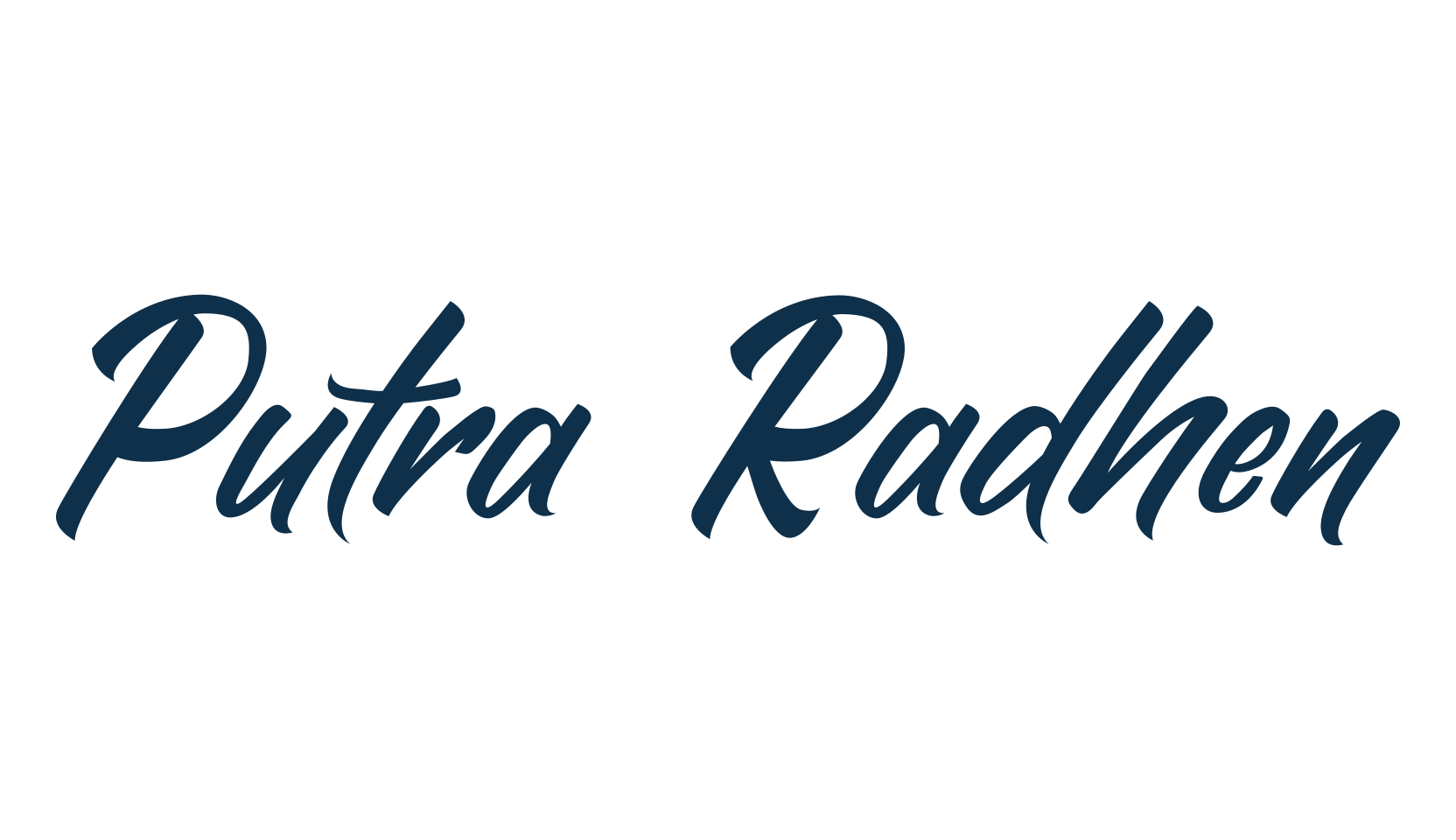 Putra Radhen, brush font preview