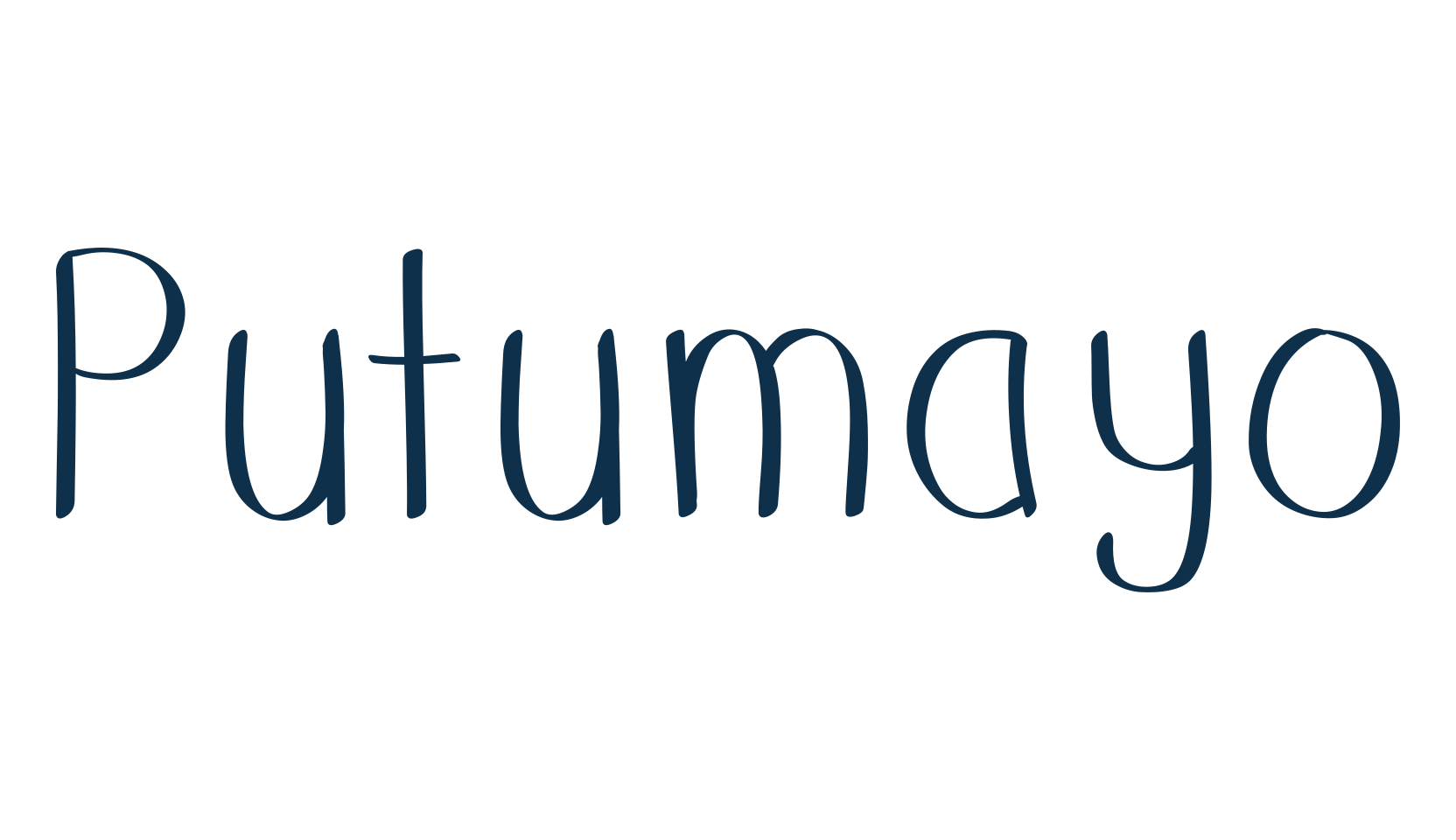 Putumayo, handwriting font preview