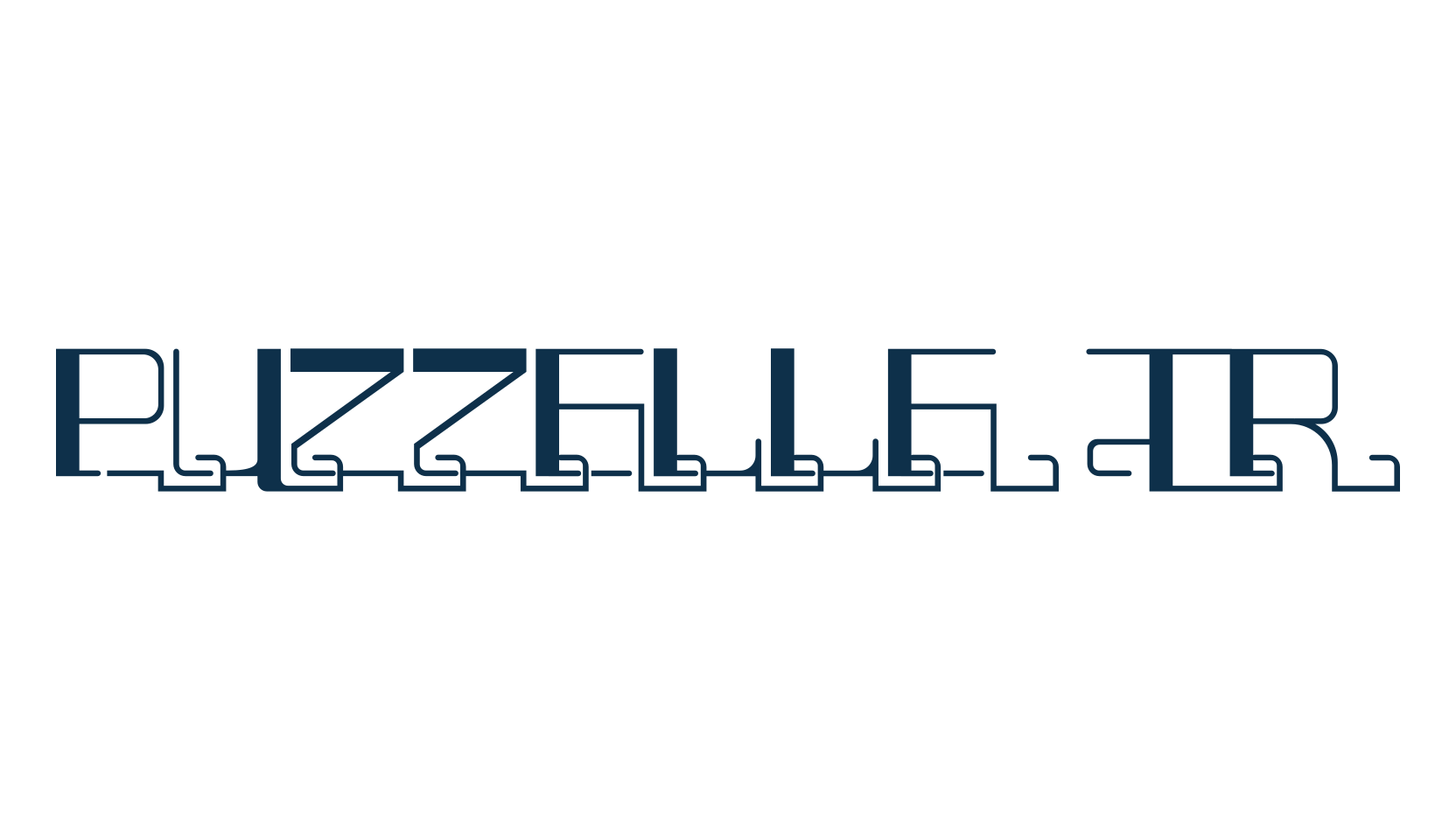 Puzzelle Tr, fancy decorative font preview