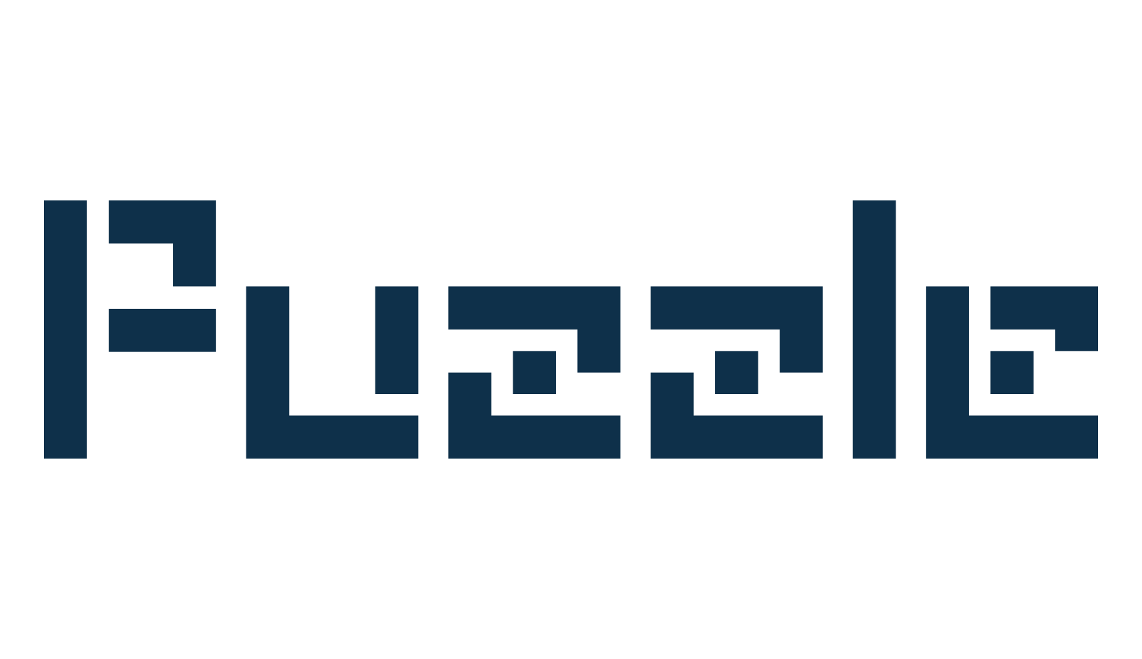 Puzzle, techno square sci-fi font preview