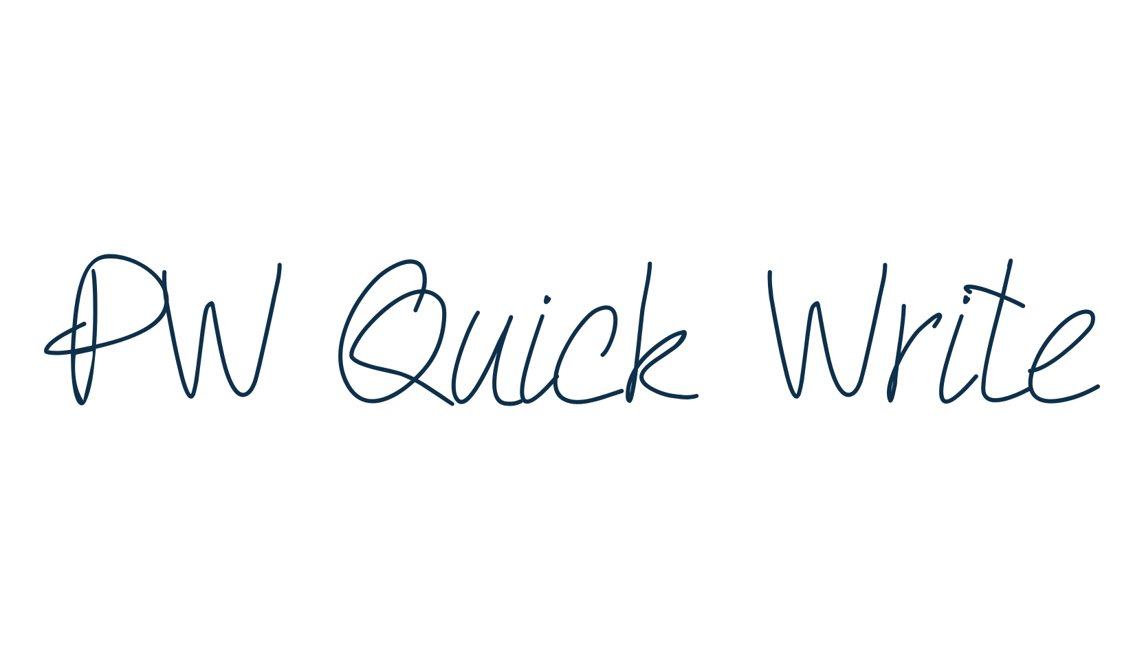 PW Quick Write, handwriting font preview