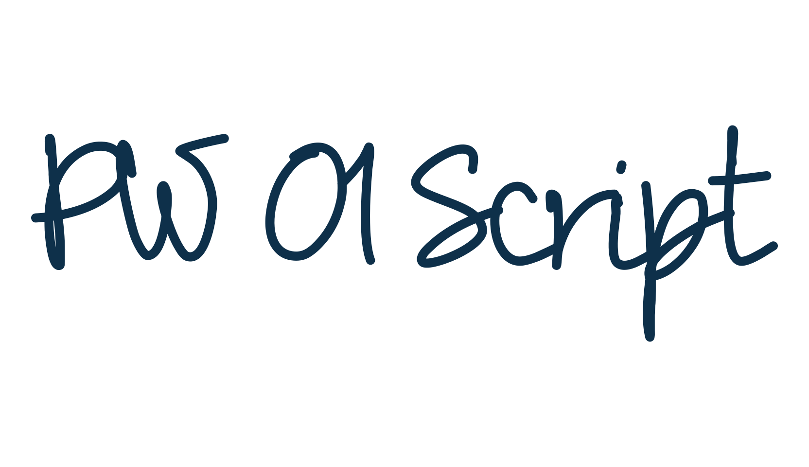 PW 01 Script, handwriting font preview