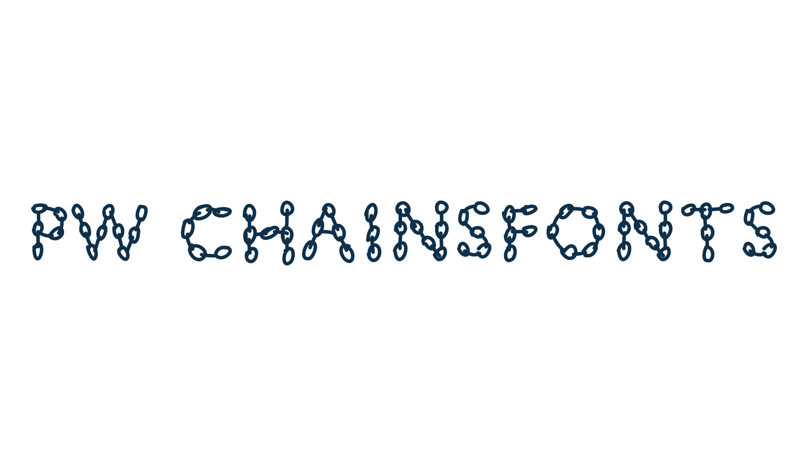PW Chainsfonts, fancy decorative font preview