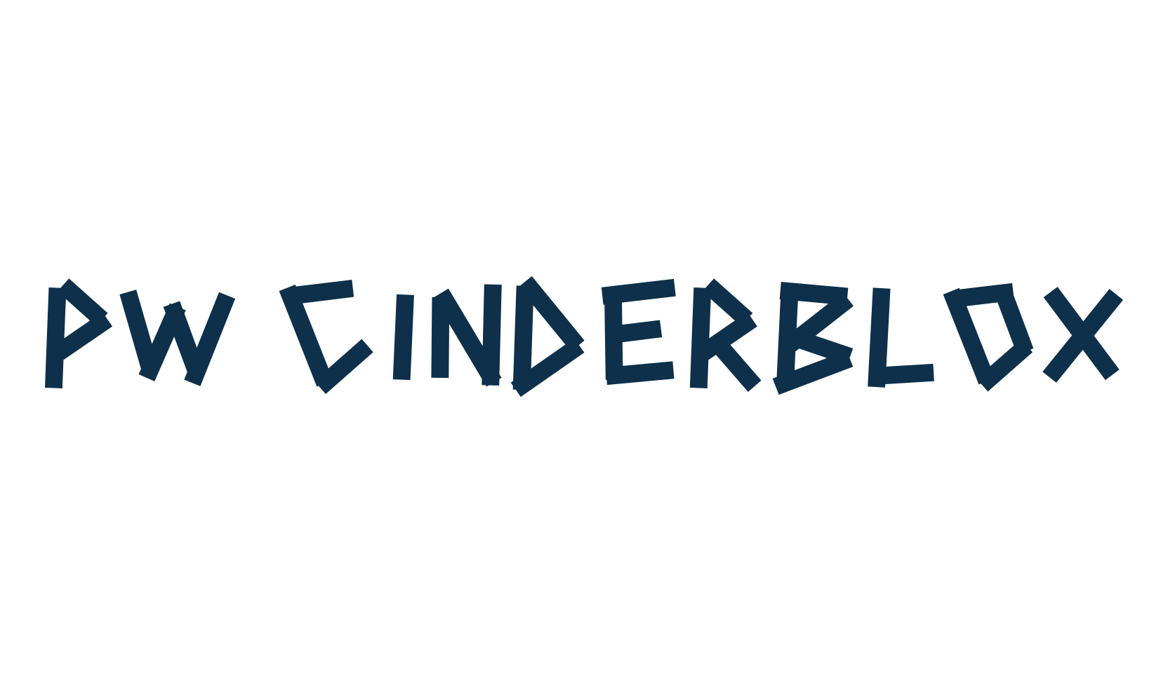 PW Cinderblox, fancy various decorative font preview