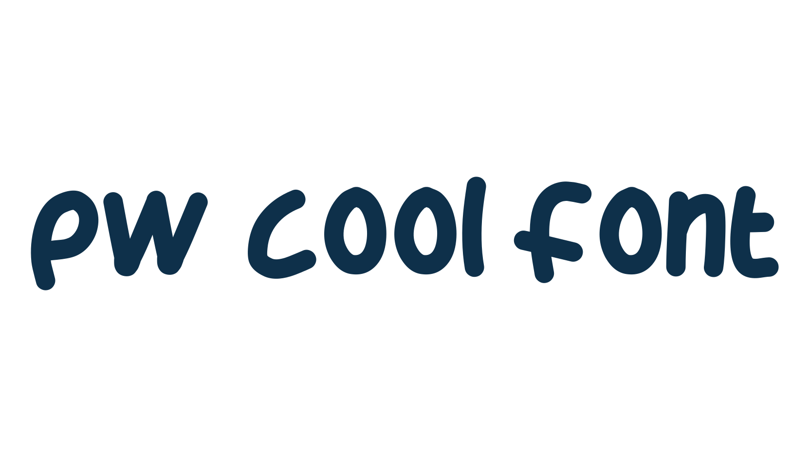 PW Cool Font, display market font preview