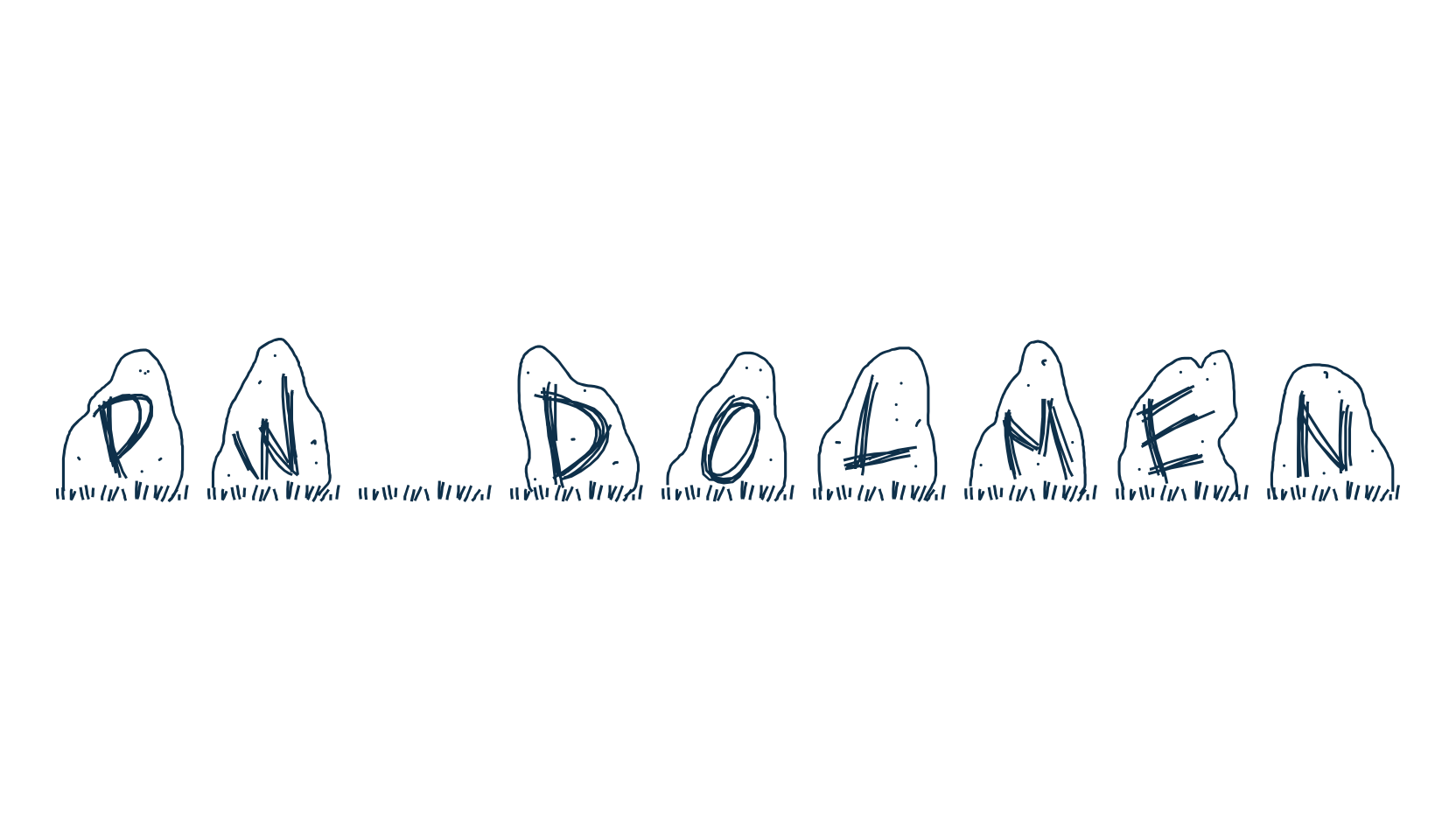 PW Dolmen, fancy decorative font preview