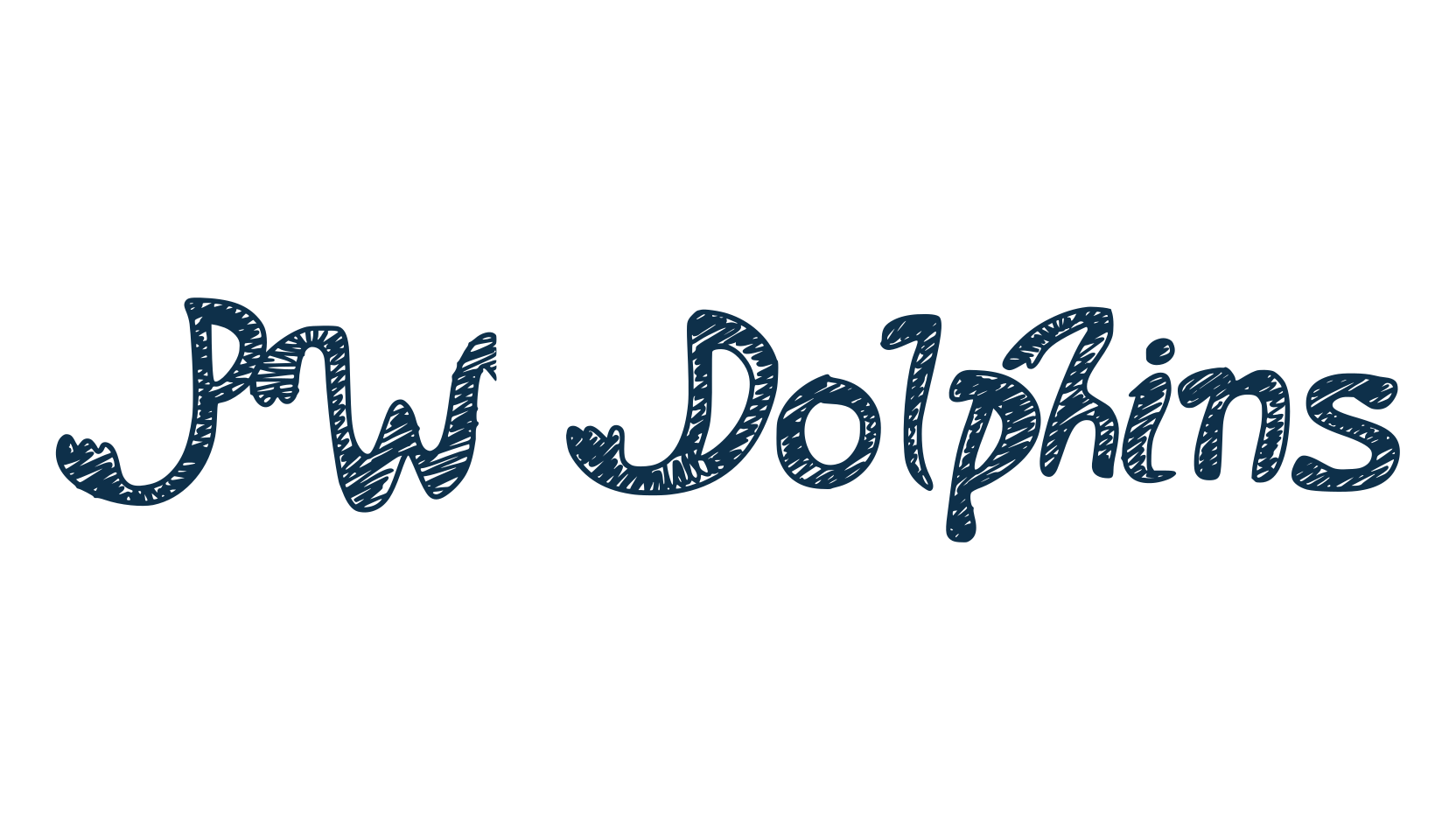 PW Dolphins, fancy decorative font preview