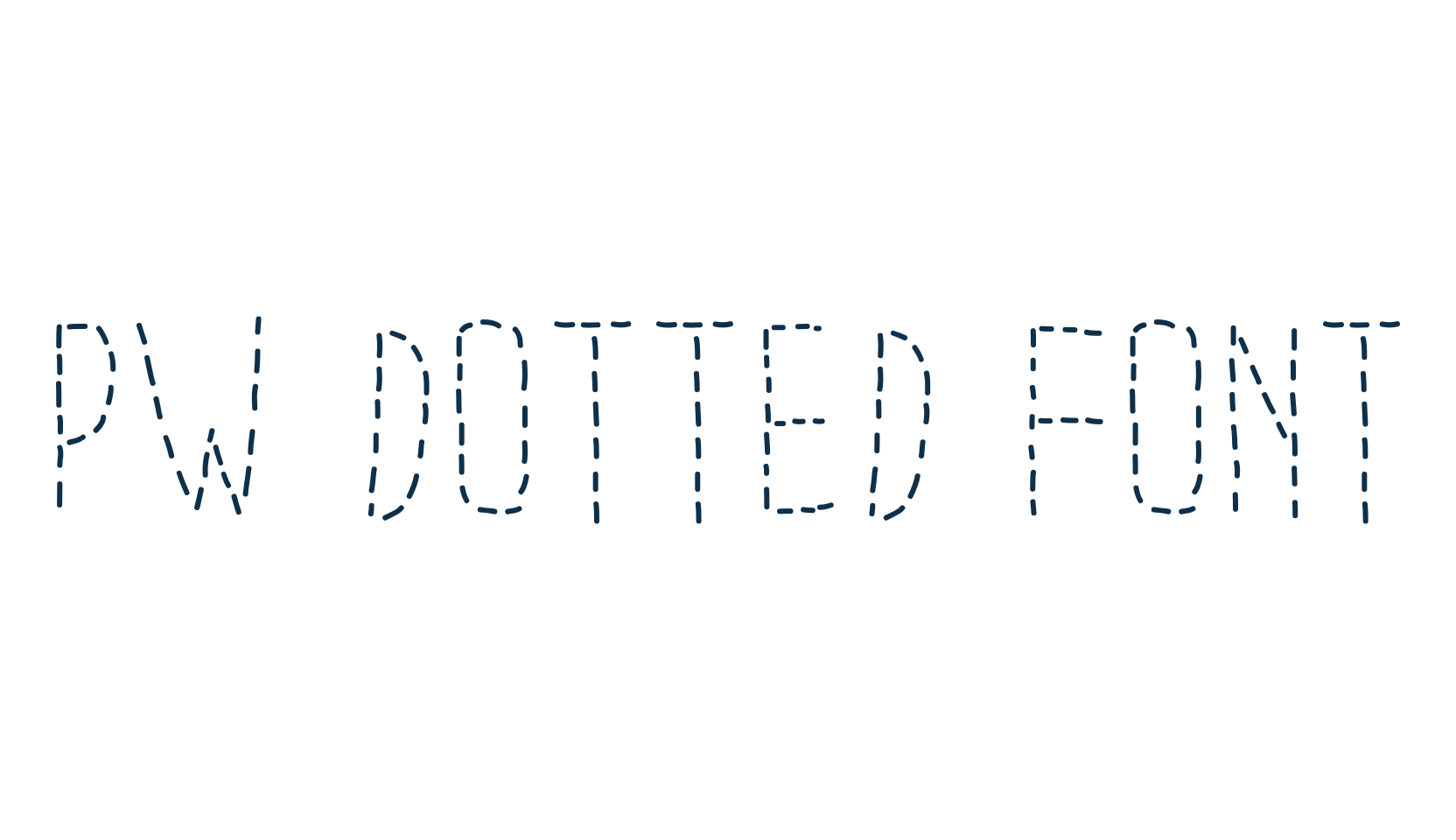 PW Dotted Font, fancy decorative font preview