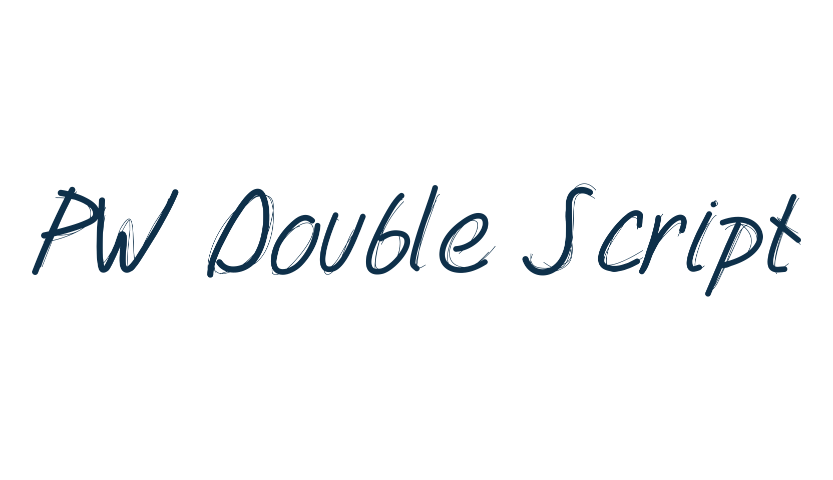 PW Double Script, display market font preview