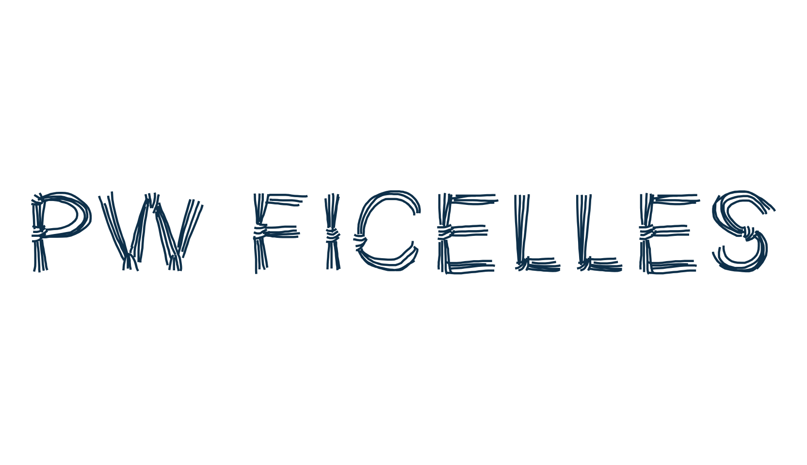 PW Ficelles, fancy decorative font preview