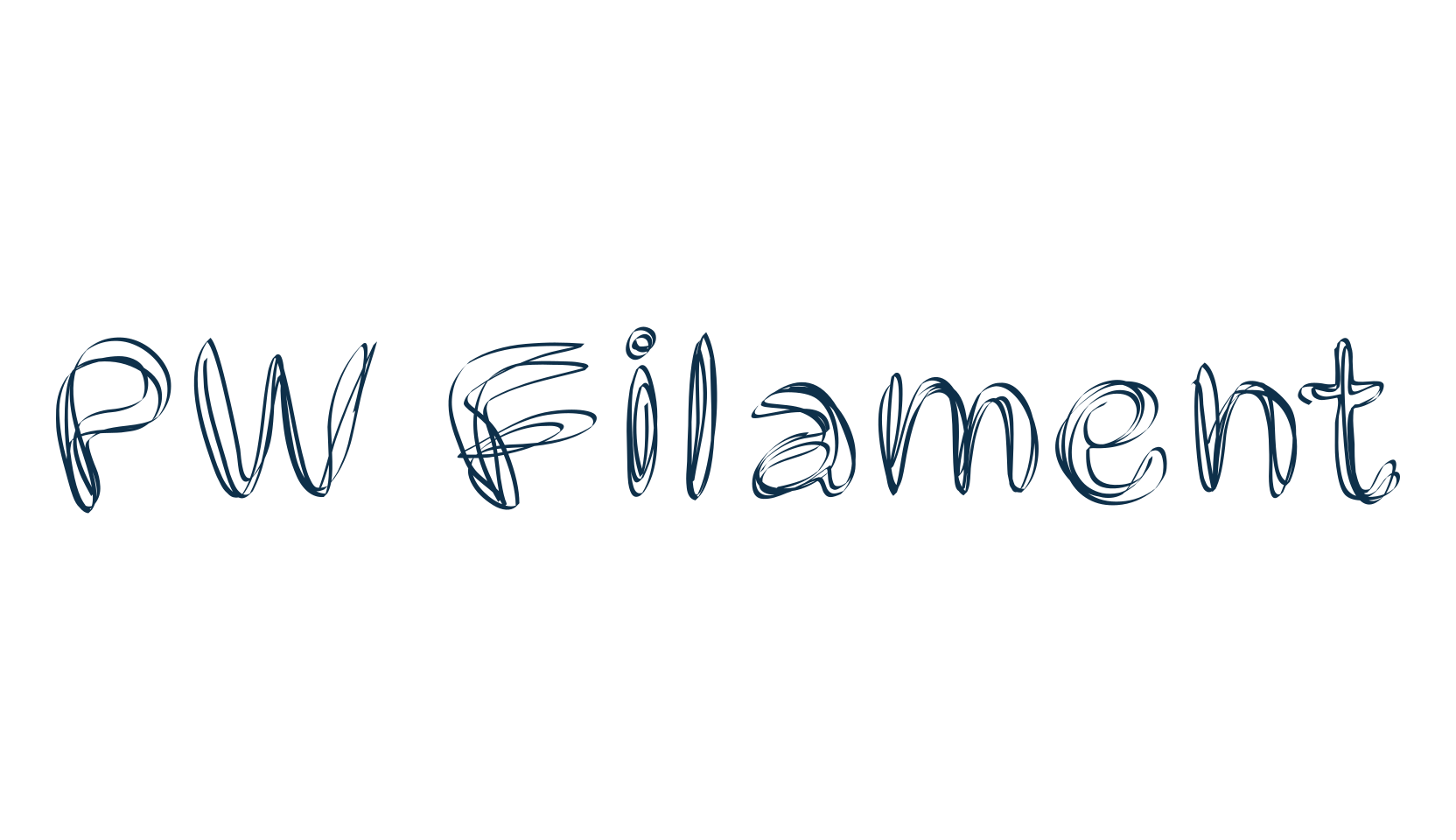 PW Filament, fancy various decorative font preview