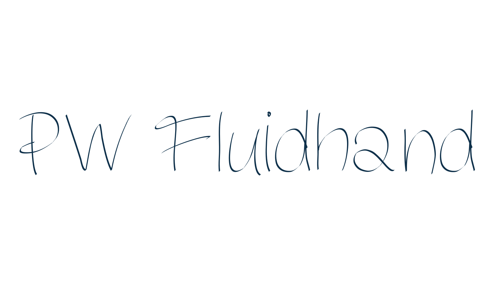 PW Fluidhand, handwriting font preview