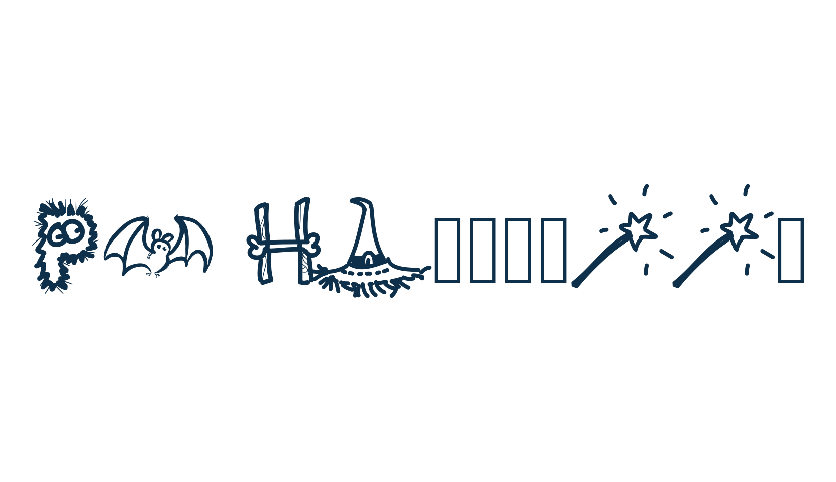PW Halloween, display market font preview