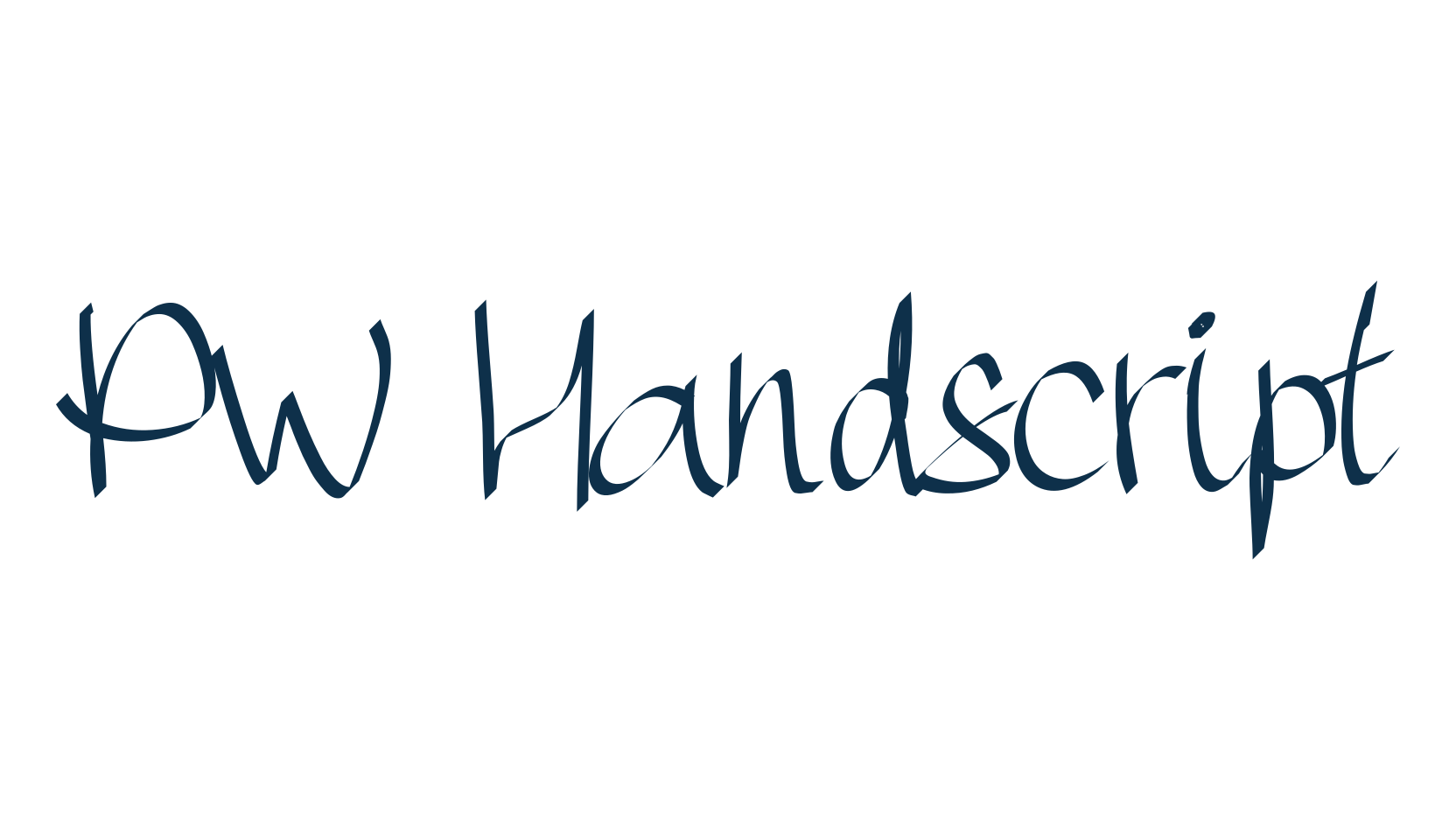 PW Handscript, handwriting font preview