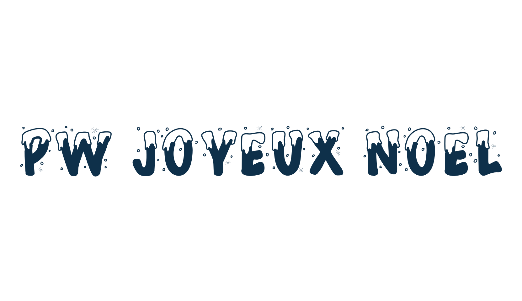 PW Joyeux Noel, fancy decorative font preview